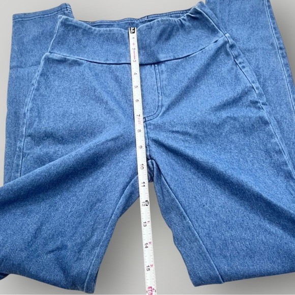 Shein Blue Women's Leggings Jeans Elastic Waist - Picture 5 of 11